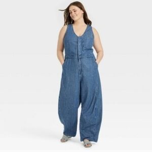Women's Blue Denim Jumpsuit
